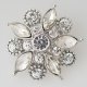 (image for) Snap Jewelry Rhinestone - Faceted Flower Design - Clear