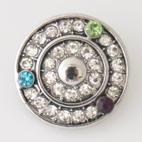 (image for) Snap Jewelry Rhinestone - Clear, Purple, Teal & Lime Green