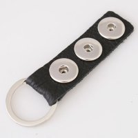 (image for) Snap Jewelry Key Chain - Black Holds 3 Snaps