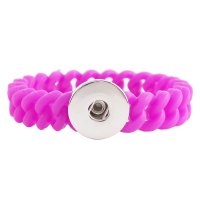 (image for) Snap Jewelry Silicone Bracelet Pink Fits Ginger Snaps Children