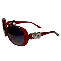 (image for) Snap Jewelry Dark Red Sunglasses Designer fits (2) 18-20mm Charm