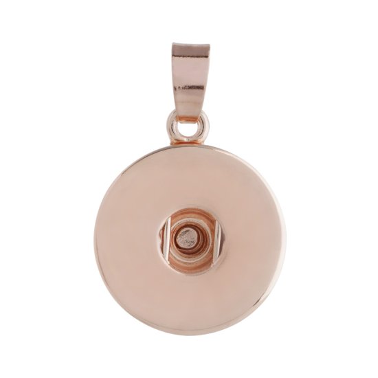 (image for) Snap Jewelry Pendant Rose Gold Plated Plain Pendant 18-20mm - Click Image to Close