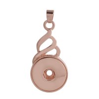 (image for) Snap Jewelry Scroll Pendant Rose Gold Tone