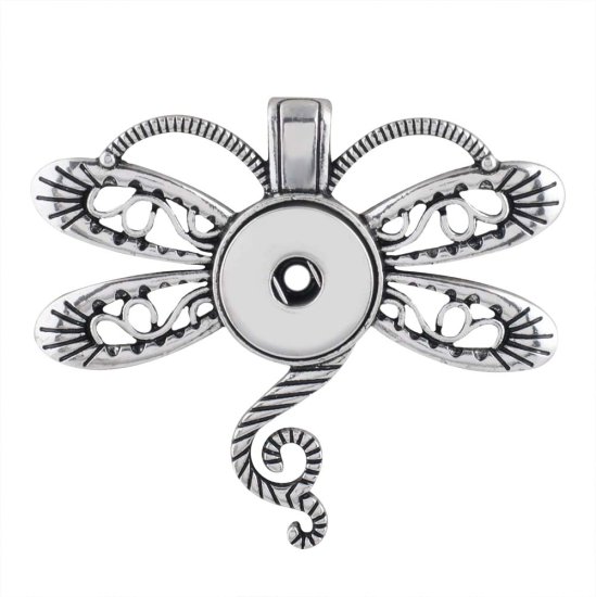 (image for) Snap Jewelry Pendant Designer Dragonfly fits 18-20mm - Click Image to Close