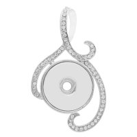 (image for) Snap Jewelry Pendant Designer Rhinestone Swirls