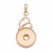 (image for) Snap Jewelry Pendant - Swirl Scroll Polished Gold