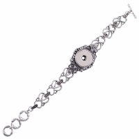 (image for) Snap Jewelry Toggle Bracelet Chain Antique Marcasite
