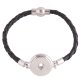 (image for) Snap Jewelry Bracelet Magnetic - Black Leather Holds 20mm Snaps
