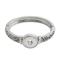 (image for) Snap Jewelry Magnetic Hinge Bangle - Scroll & Rhinestone