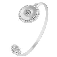 (image for) Snap Jewelry Cuff Bangle - Rhinestone Halo & Cluster Clear