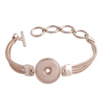 (image for) Snap Jewelry Toggle Bracelet Chain Strands - Single in Rose Gold