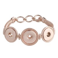 (image for) Snap Jewelry Toggle Bracelet Chain Strands - Triple in Rose Gold