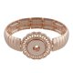 (image for) Snap Jewelry Stretch Bracelet Rose Gold Tone & Clear Halo