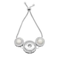 (image for) Snap Jewelry Adjustable Slider Bracelet - Pearl Halo