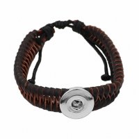 (image for) Snap Jewelry Bracelet Friendship - Black LEATHER