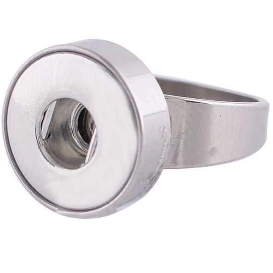 (image for) Snap Jewelry Ring Stainless Steel Size 8 fits 18-20mm - Click Image to Close