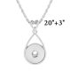 (image for) Snap Jewelry Heart Drop Necklace Silver 24"+2.5" Ext