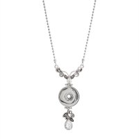 (image for) Snap Jewelry Necklace - Rhinestone Teardrop Scroll - 24" + 3"ext