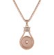 (image for) Snap Jewelry Rose Gold Rhinestone Designer Necklace 20"+3"