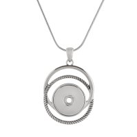 (image for) Snap Jewelry Designer Circles Halo Necklace 24"+3"