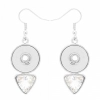 (image for) Snap Jewelry Earrings - Trillion Rhinestone Dangle Clear