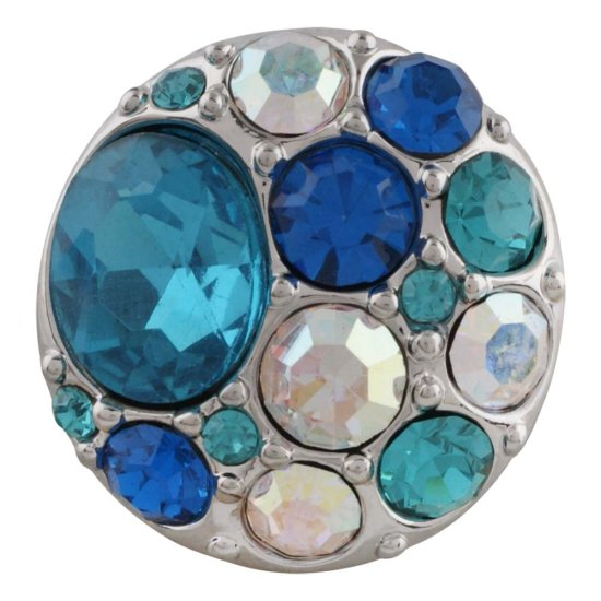 (image for) Snap Jewelry Rhinestone - Cluster - Multi Color Blue - Click Image to Close
