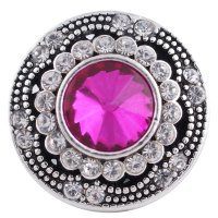 (image for) Snap Jewelry Rhinestone - Antique Designer Pink Fuchsia