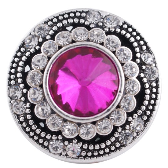 (image for) Snap Jewelry Rhinestone - Antique Designer Pink Fuchsia - Click Image to Close