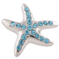 (image for) Snap Jewelry Rhinestone - Starfish Light Blue
