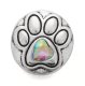 (image for) Snap Jewelry Metal - Dog Paw AB Heart