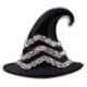 (image for) Snap Jewelry Enamel - Halloween Witch Black Hat