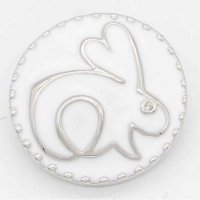(image for) Snap Jewelry Enamel Bunny Rabbit Easter fits 18-20mm