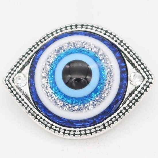 (image for) Snap Jewelry Rhinestone - Eye of God in Blue Tones - Click Image to Close