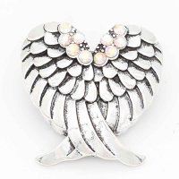 (image for) Snap Jewelry Rhinestone Angel Wings AB Crystal 18-20mm