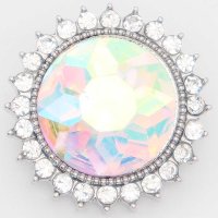 (image for) Snap Jewelry Rhinestone - Clear Halo Faceted AB