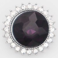 (image for) Snap Jewelry Rhinestone - Clear Halo Faceted Purple