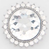 (image for) Snap Jewelry Rhinestone - Clear Halo Faceted Clear Center