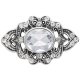 (image for) Snap Jewelry Rhinestone - Antique Clear Oval Stone