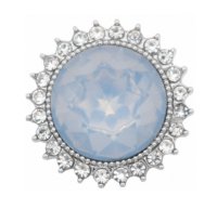 (image for) Snap Jewelry Rhinestone Light Blue AB Round Halo
