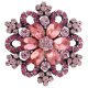 (image for) Snap Jewelry Rhinestone - Designer Flower Burst in Pinks