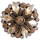 (image for) Snap Jewelry Rhinestone Marquise Flower Gold Base - Clear & Gold