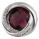 (image for) Snap Jewelry Rhinestone Faceted Swirl - Garnet Dark Red