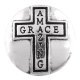 (image for) Snap Jewelry Amazing Grace Cross Easter fits Ginger Snap 18-20mm