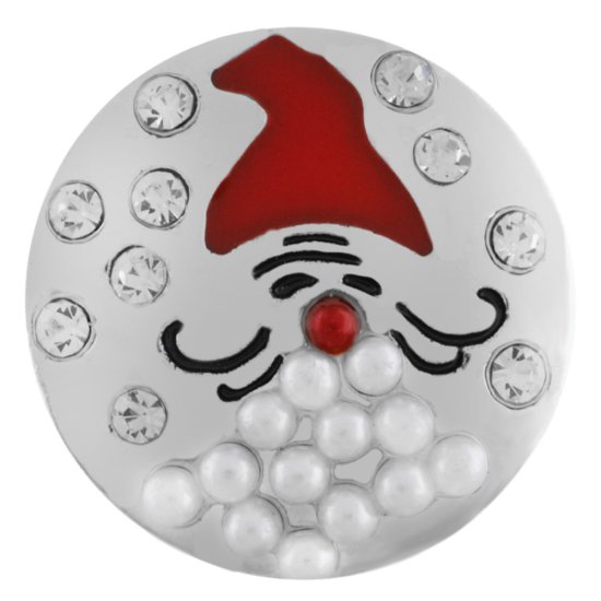 (image for) Snap Jewelry Enamel & Rhinestone - Holiday Santa - Click Image to Close