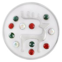 (image for) Snap Jewelry 18-20mm Enamel Reindeer Christmas Holiday Snap