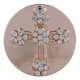 (image for) Snap Jewelry Rhinestone On Rose Gold - Cross Clear