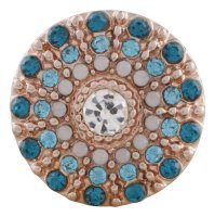 (image for) Snap Jewelry Rhinestone Sun Blue, Sky Blue & AB on Rose Gold