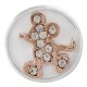 (image for) Snap Jewelry Enamel & Rhinestone - Rose Gold Mouse Clear Stones