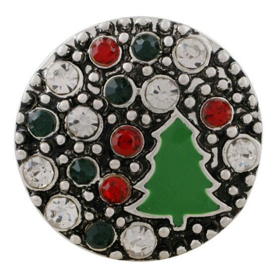 (image for) Snap Jewelry Rhinestone - Christmas Tree Colorful Stones - Click Image to Close