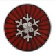 (image for) Snap Jewelry 18-20mm Enamel Snowflake Red & Clear Rhinestones